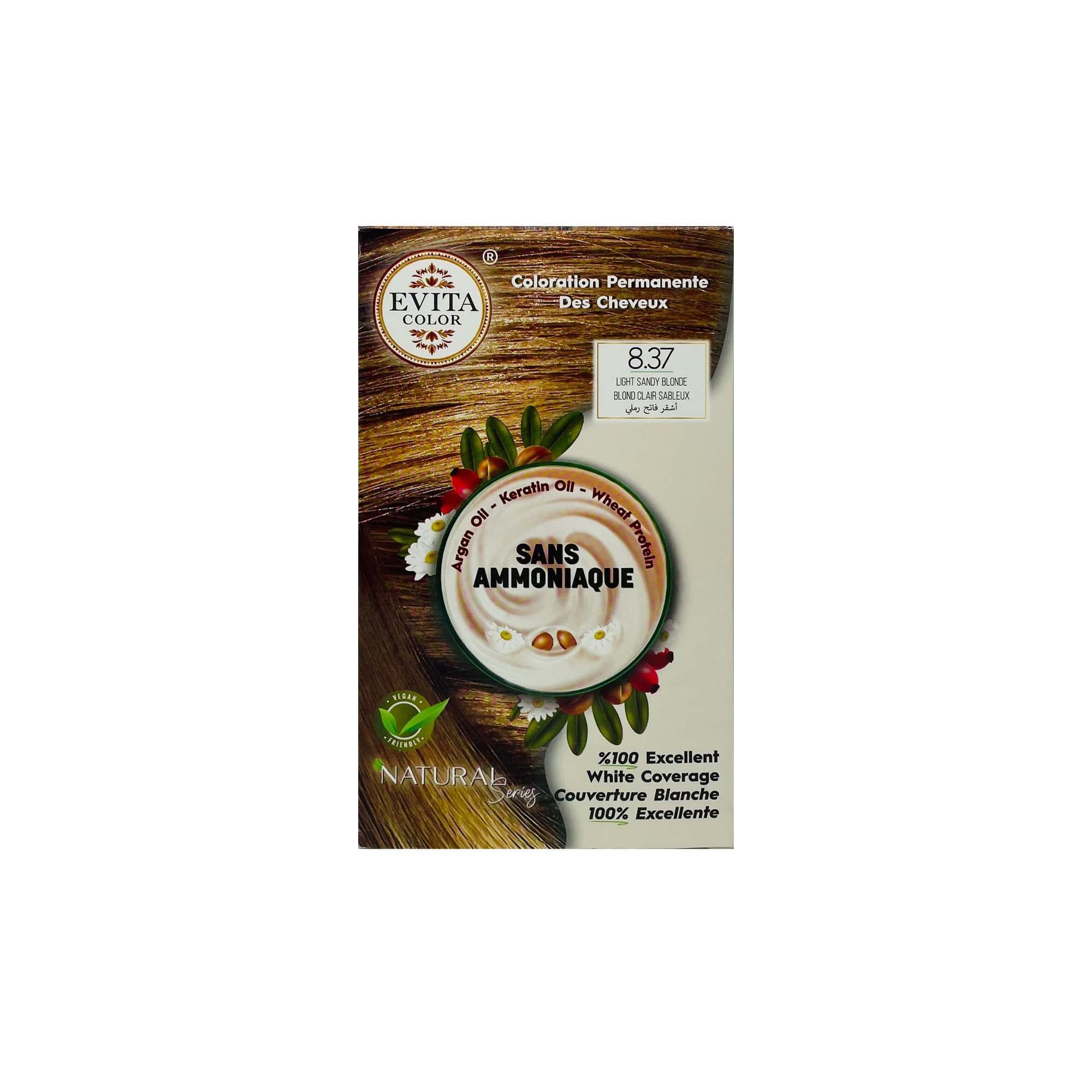 Evita Color 8.37 – Blond Clair Sableux sans ammoniaque